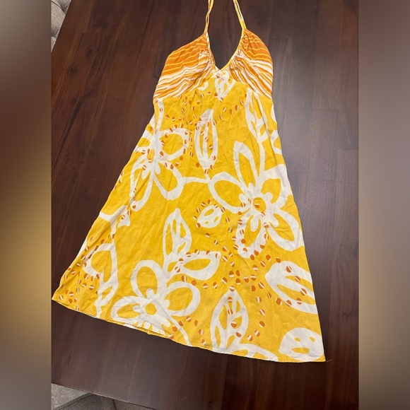 Vtg Jams World Cocoa Flower Halter Dress (D5) - Picture 1 of 5
